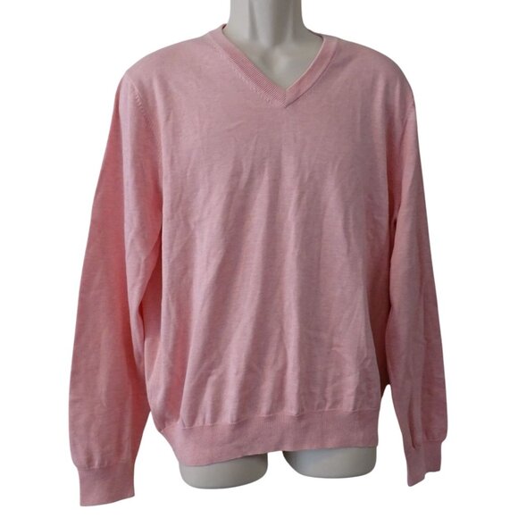 Brooks Brothers Other - Brooks Brothers V-Neck Sweater Pink Men Size L Preppy Classic Supima Cotton